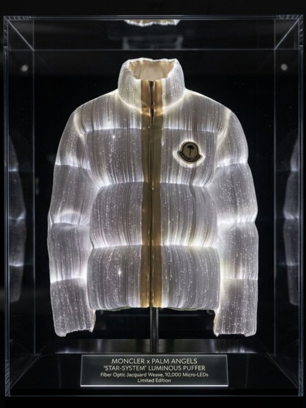 Moncler Maya 70 by Palm Angels Jacket Bright White